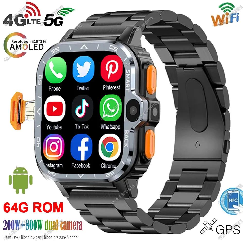 PGD SmartWatch 4G LTE GPS Wifi SIM ī NFC  ī޶ ߰ 16/64G ROM  Google Play ɹڼ ȵ̵ Ʈ ð 